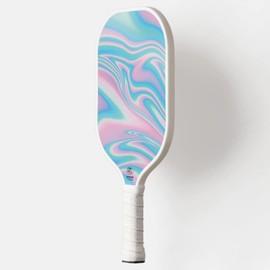 TigerTail Sports Holographic Colorful Design Pickleball Paddle, USA Pickleball Approved, White Trim