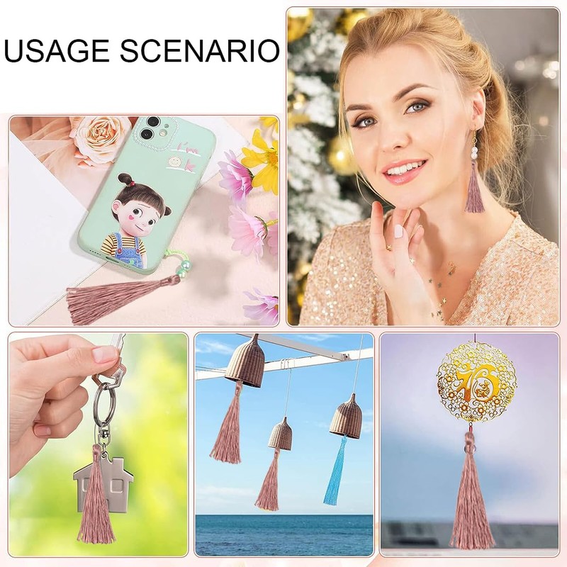 100pcs 13 cm/5 Inch Handmade Straight Tassel for Making Jewellery,
