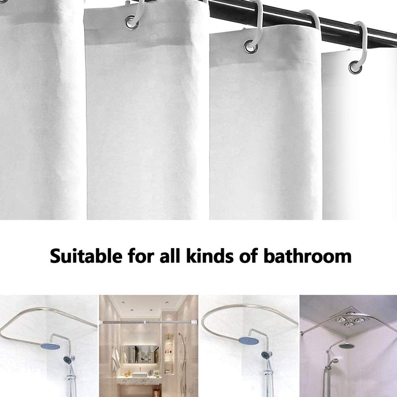 Extra Long Shower Curtains 72 x 78 Inch, Blue Fabric
