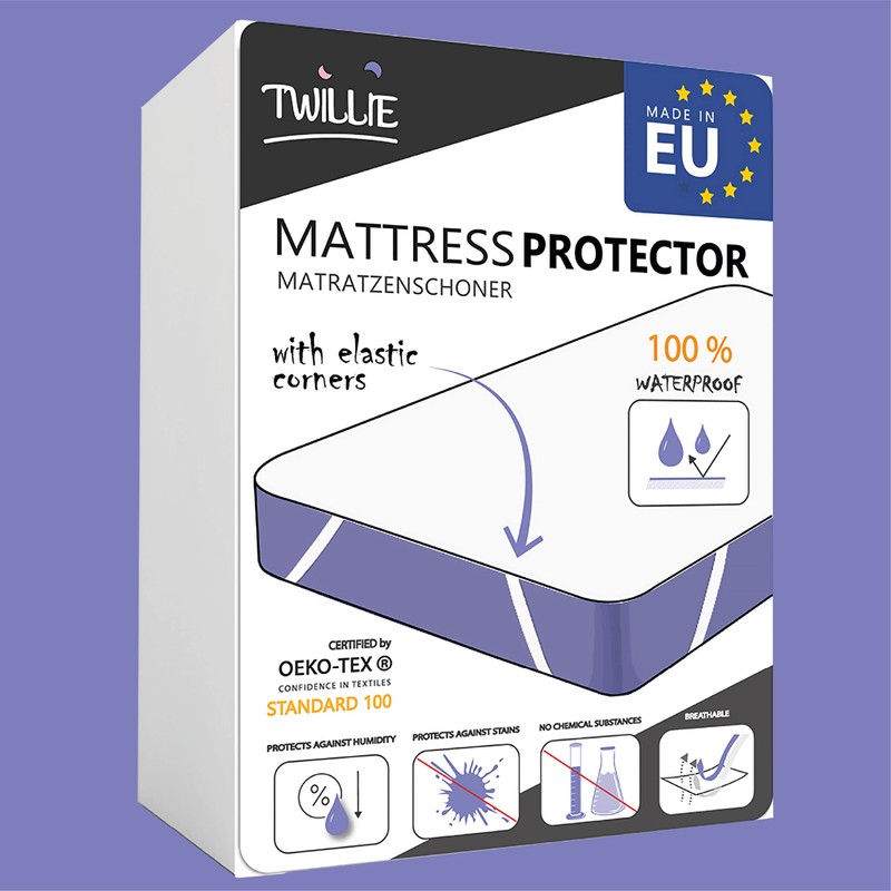 Twillie - Waterproof mattress protector 90 x 200 cm -