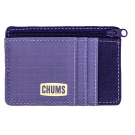 Chums Bandit Zip Compact Wallet - Slim RFID Wallet for Men & Women with Coin Pouch - Plum