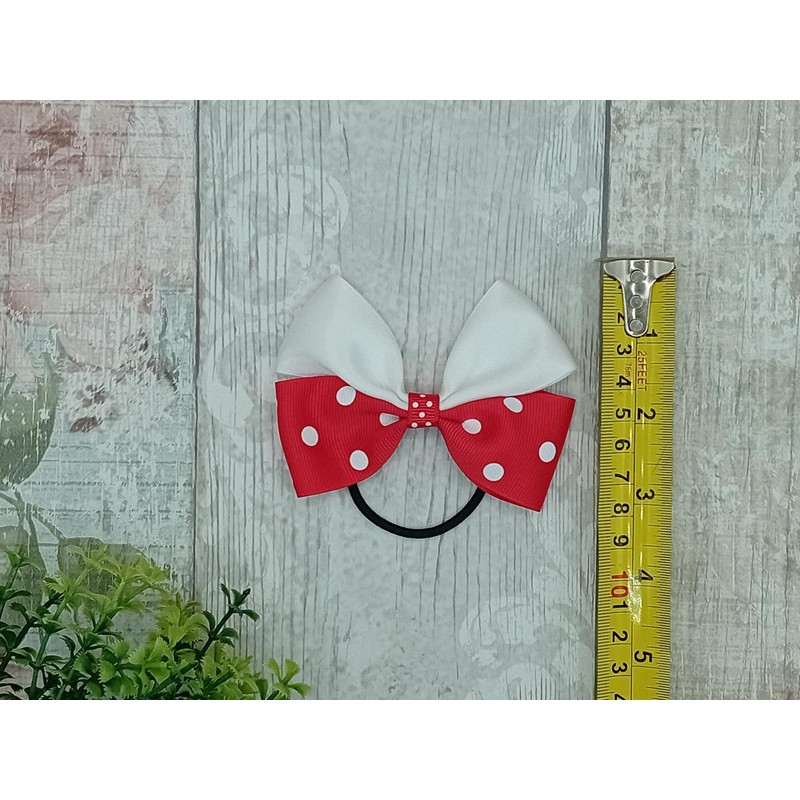 Pack Of 2 Red & White Polka Dot Satin Ribbon