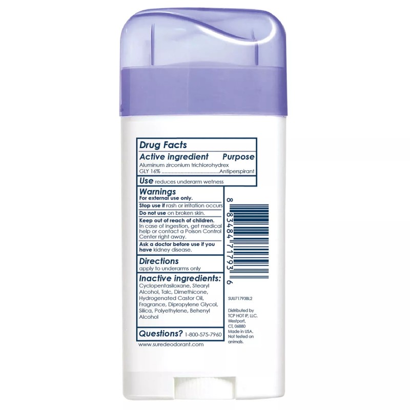 Sure Deodorant & Antiperspirant Original Solid Regular Scent 2.7 oz