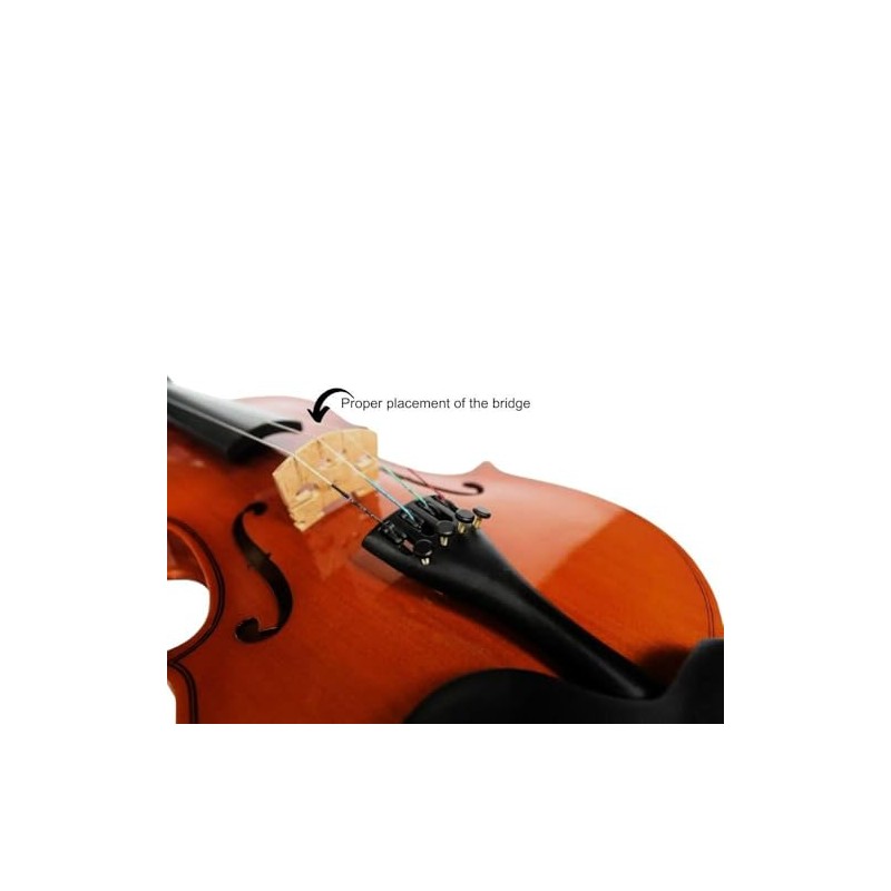 Violin Bridge 4/4 High-Quality Solid Wood Bridge for Full-Size Violins