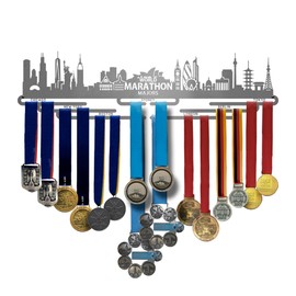 Allied Medal Hangers - World Marathon Majors Sydney (Cityscape) (24" Wide with 8 Hang Bars) - Medal Hanger Holder Display Rack