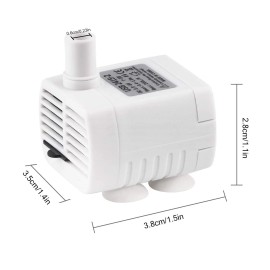 Driew 3W DC 3.5-8V USB Water Pump with Power Cord, Solar Mini Submersible,Br