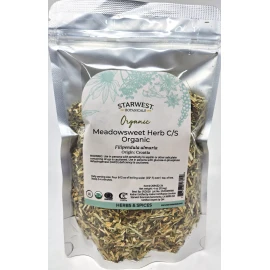 Starwest Botanicals Organic Meadowsweet Herb Cut and Sifted, 4 Ounces