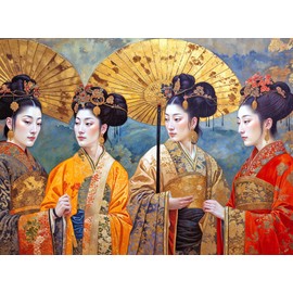 Silk and Splendor: an Imperial Puzzle Panorama - 1000 Piece Tang Dynasty Art Jigsaw Puzzle for Adults | Textured Oil and Watercolor Mix | Challenging Puzzle by Cross & Glory