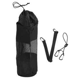Boat Trash Bag Ventilated Mesh Wear Proof Large Capacity Foldable Adjustable Buckle Boat Garbage Bag Container Black