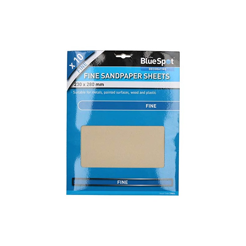 10pc Assorted Sandpaper Sanding Sheets for Metal Wood Plastic Fine