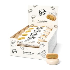 KoRo - Organic Protein Bites White Choc Pistachio 12 x 2 x 20 g - Two pieces per pack - High Protein - Vegan