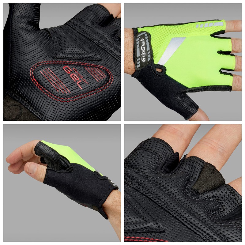 GripGrab short finger gloves ProGel HI-VIS, Unisex, Short Finger Handschuhe