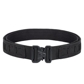 BOMTURN Molle Tactical Duty Belt,2 In 1 Quick Release Battle Belt EDC Gun Belt Rigger for Police Law Enforcement Security Men