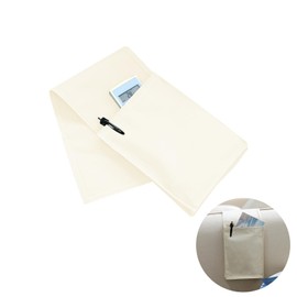 thirei Armrest Organiser for Sofa, Couch Armchair, Bed Storage Bag, for Storing Remote Controls, Mobile Phones and Pens, White