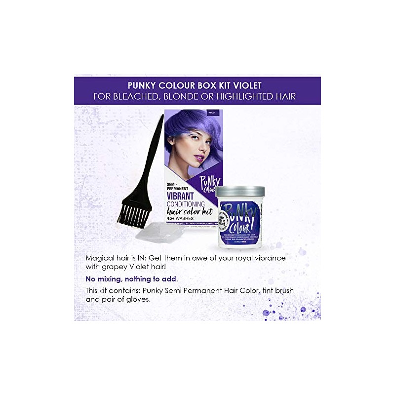 Punky Color Box Kit Violeta – Para cabello blanqueado, rubio