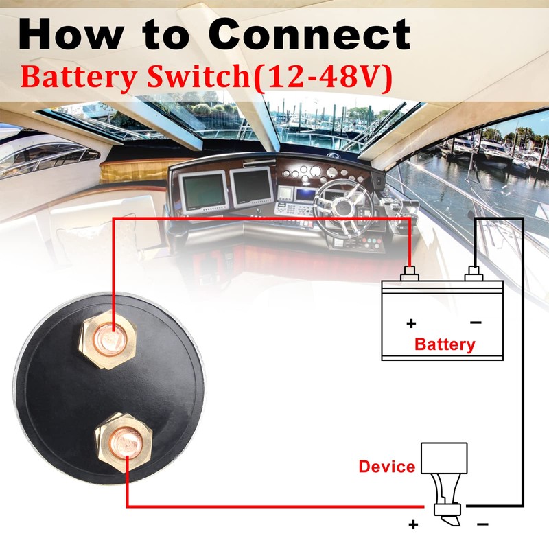 Afurkuot High Current Battery Disconnect Switch 12V, Master Kill Switch