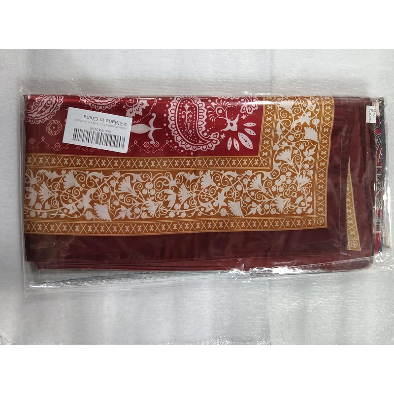 Loopunk Pack of 6 Multicolor Paisley Pattern Square Silk Scarf