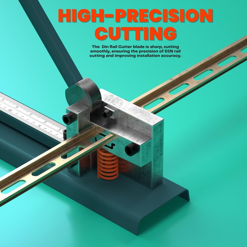 Manual Din Rail Cutter, Dual Groove Rail Cutting Tool with
