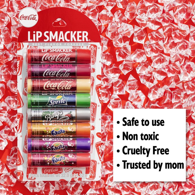 Lip Smacker Coca-Cola Flavored Balm, 8 Count, Flavors Coke, Cherry