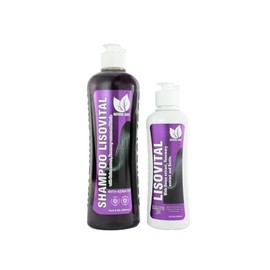 Natural Sant - Liso Vital dúo kit - Shampoo y Acondicionador, Anti Frizz, Protector de Calor para el cabello con extracto de cebolla roja, Biotina y  