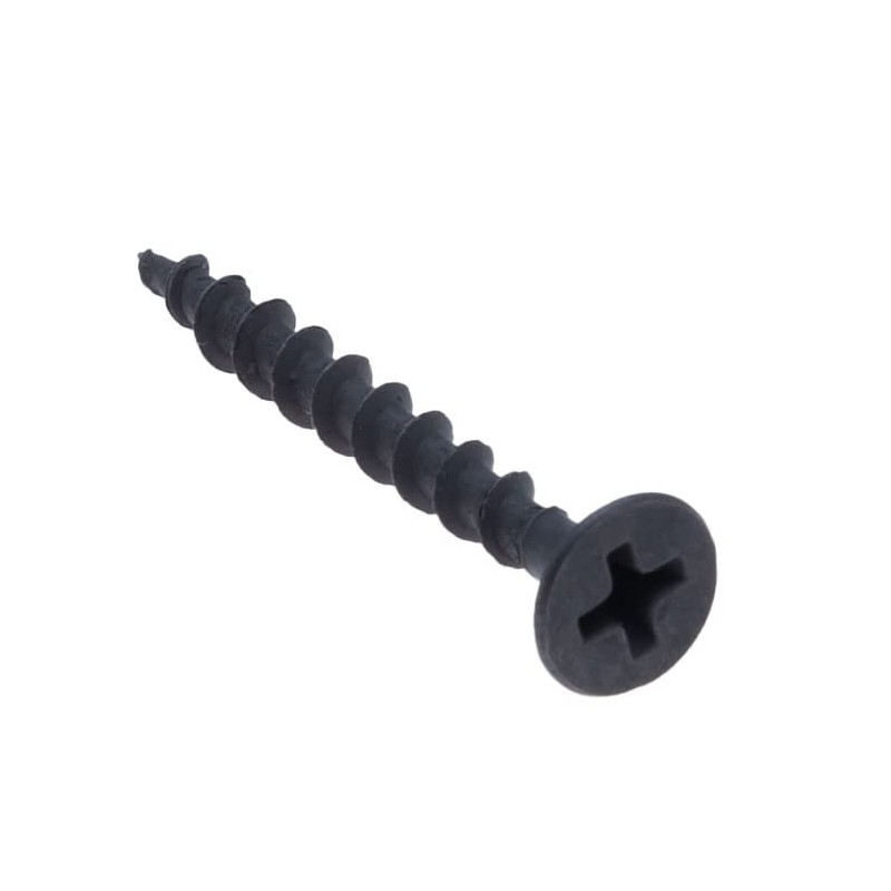 3.5 x 45 mm Black Drywall Screws, Self-Tapping, Phillips Countersunk