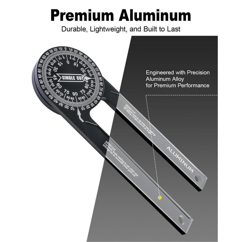 Anyongora Miter Saw Protractor 3.5-Inch High-Strength Aluminum Angle Finder Tool