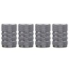 TOMALL Round Style Wheel Tyre Valve Caps Chrome Grey for