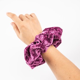 Velvet Scrunchies For Women - Large Hair Scrunchies For Girls - 2 Pack Velvet Scrunchies - Soft & Stylish Hair Accessories (Rose)