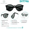 ShadyVEU Oversized Round Cat Eye Sunglasses P3 Keyhole Bridge Retro