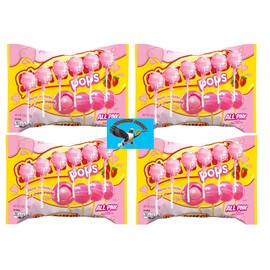 STAR BURST Pink Strawberry Lollipops Valentine Candy – 32oz Total | Individually Wrapped Strawberry Suckers