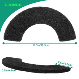 Ujonge 10 PCS Activated Carbon Filters for Litter, Litter Box Filter Replacement Compatible with Litter Box Robot 4, Cat Litter Box Filters To Absorb Odors Control Damp from Pets