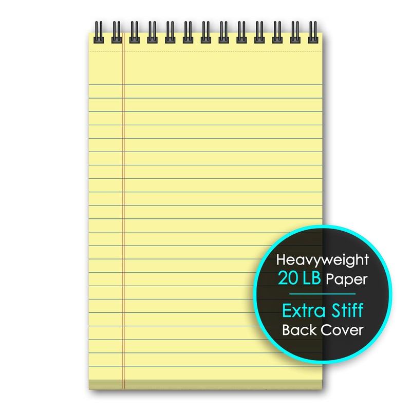 iScholar iQ+ Premium Writing Pad, Canary, 6" x 9", 140