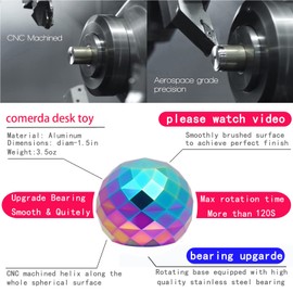 Desk-Fidget-Toys for Kinetic-Toy: Cool-Gadgets Cool-Stuff for Adults Kids Teens, Spinning Up to 180 Seconds, Stress Relief Toy for Christmas Optical-Illusion Gift for Office School Home Women Men