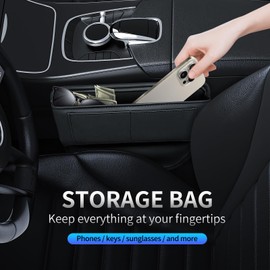 TDOFYH Universal Fit Car Seat Gap Filler Leather Car Storage Organizer Front Seat Car Accessories for Women Fashion Colored Car Adjustable Storages for Phones Glasses Keys Cards 1 Pack