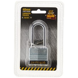 Gripwell Laminated Padlock with Long Shank, 40 mm Size