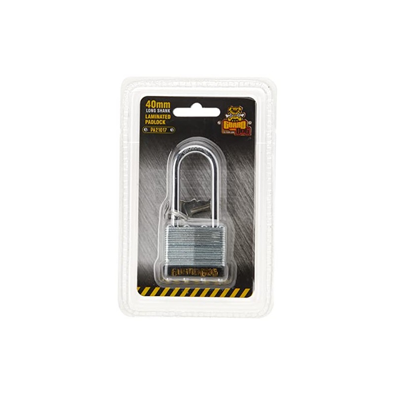 Gripwell Laminated Padlock with Long Shank, 40 mm Size