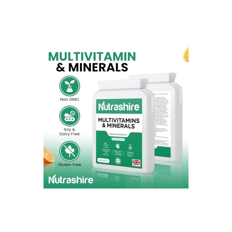 Vegan Multivitamins and Minerals – 60 Multivitamin Tablets for Men