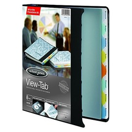 Wilson Jones View-Tab Presentation Binder, 1-Inch Capacity, 8.5-Inch X 11-Inch Sheet Size, Black (W55095)