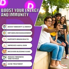 Teen Vitamins for Teenagers Boys and Girls 12-18 Years (1 Month Supply) - 25 Essential Multivitamins Vegetarian Tablets with Iron, Zinc, Folic Acid and Omega 3 - Unflavoured Teen Boy Vitamins