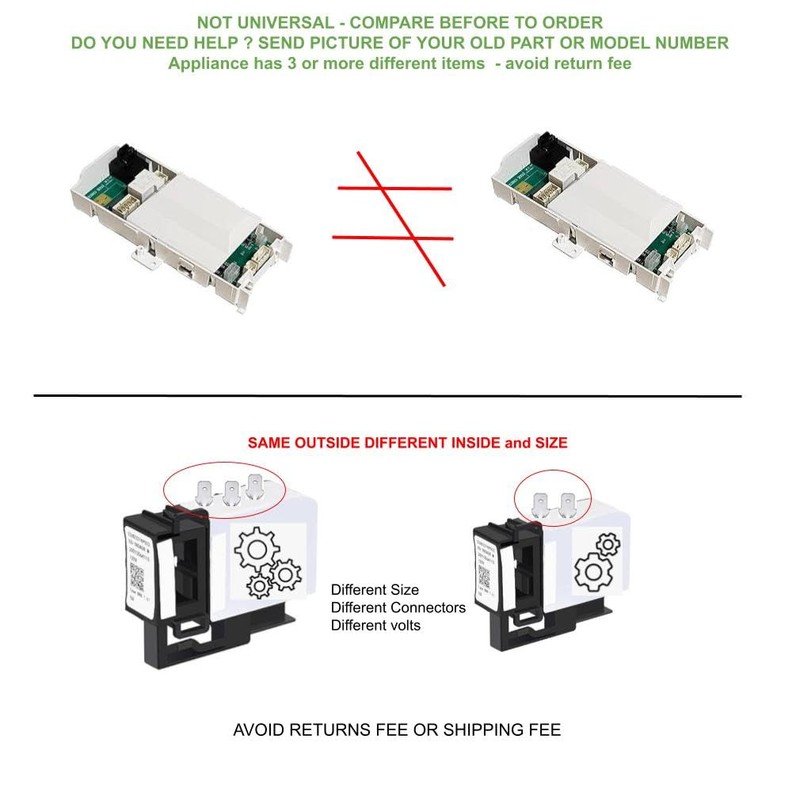 GLOB PRO SOLUTIONS 4389142 Fits Refrigerator Evapaporator Motor Fan WP4389142.