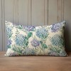 Fahrendom Hydrangea Flower Lumbar Decorative Rectangle Pillow Cover 12 x