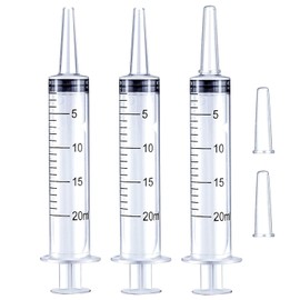 20ML Plastic Syringes (3 Pieces) – Disposable Syringes for Scientific, Medical Use, Measuring Syringes Tools