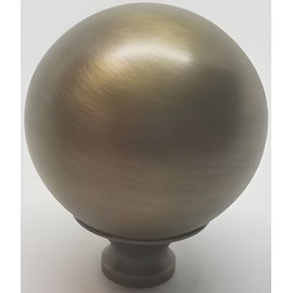 LARGE 2" ANTIQUE BRASS bed ball finial post cannon frame rail decoration vintage