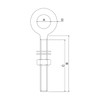 Daidohant 10104221 Stainless Steel Long Eye Bolt (Wire Diameter) 0.3