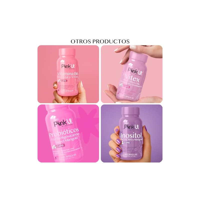 Pinkv Suplemento Inositol Dim Chiro Marigold Ácido Fólico Cápsulas 800