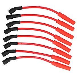 Cable de Bujía de 10,5 Mm, Cables de Bujía de Resistencia Súper Alta con Resistencia Ultrabaja Reemplazo para Motores LS para 4.8 5.3 6.0