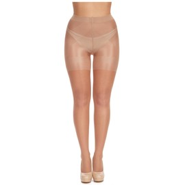 OVISSA Women's High Waisted Slimming Shaping Tights 40DEN I High Compression Neutral Tummy Control Top Tights for Women I Contour Stomach Leg Slimming Butt Push Up Brazil Effect I L