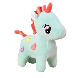 Lifestyle & More Baby Plush Toy Unicorn Pink or Turquoise with Super Soft Spandex Plush 23 x 30 cm (Turquoise)