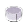 GRAHAM DESIGN Scalloped Acrylic Drink Coaster Set 4‑Pack with Holder