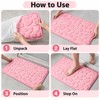 Embossed Pebble Microfiber Bath Mat with Anti-Slip Backing, Soft Floor
